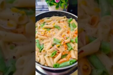 white sauce pasta recipe l #highlights #whitesaucepasta #cooking #shorts #savitakitchenandvlogs