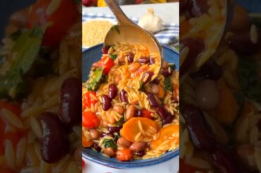 Mediterranean Orzo and Beans