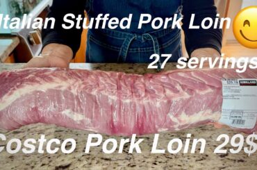 Costco Pork Loin / Costco 2025 / Costco Meat / Italian Stuffed Pork Loin / Pork Loin Recipe / ASMR