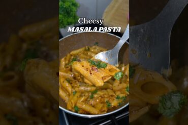 Try this cheesy masala pasta | pasta recipe #pasta #cheesy #trending #shorts