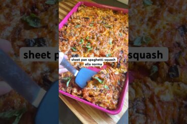 sheet pan spaghetti squash alla norma #fallrecipe #dinnerideas