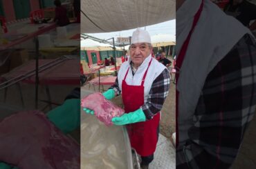 Cutting 2,500 Kg of Beef Stew. Italy Food Festival in Turin, Torino