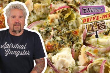 Guy Fieri Tries Some Funky Chicken Pizza | Diners, Drive-Ins and Dives | Food Network