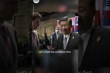 Chinese President Xi Jinping confronts Justin Trudeau at G20 | USA TODAY #Shorts