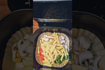 Air Fryer Pasta: The Crunchy, Cheesy Italian Delight! #pasta #pastarecipe #vegpasta #shorts #reels