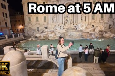 Rome Italy, EXPLORE ROME AT 5 AM | Rome Walking Tour, Rome in Winter,