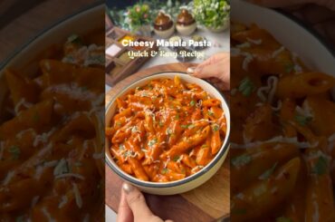 Cheesy Masala Pasta | Quick & Easy recipe #shorts #ytshorts #viralreels #trending #pasta