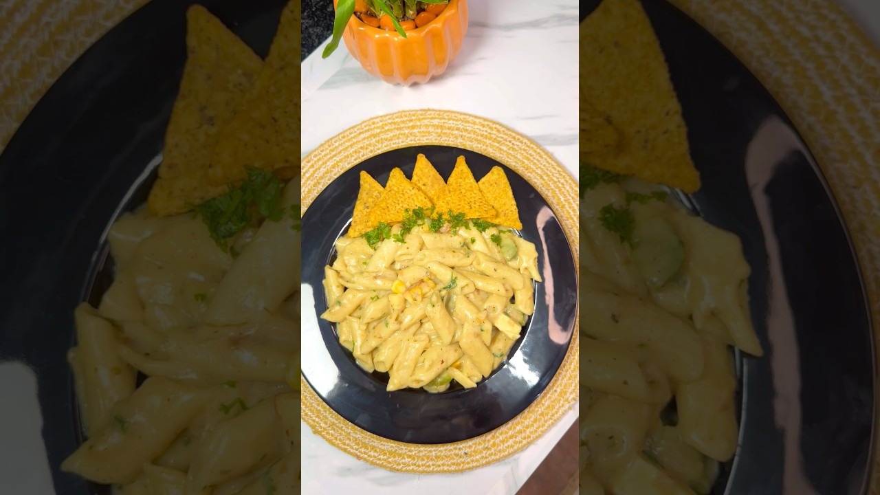 White sauce pasta #viral #ytshorts #shortsfeed White sauce pasta #viral #ytshorts #shortsfeed