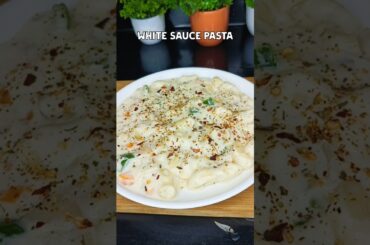 White sauce pasta #macaroni recipe #trending recipe #food #pasta recipe