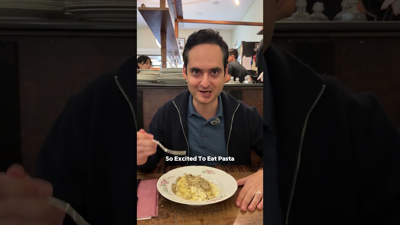 Trying the famous flaming Parmesan-wheel tagliatelle in Italy! Trying the famous flaming Parmesan-wheel tagliatelle in Italy!