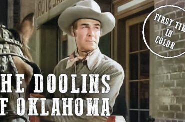 The Doolins of Oklahoma | Randolph Scott | Western | Colorized