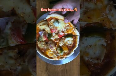 Easy homemade pizza #youtubeshorts #food #pizza #paneer #recipe #breakfast