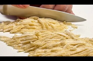 Making Fresh Pasta Dough by Hand (Aesthetic Italian Cooking)