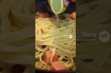 Salmon Pasta with Lemon Caper Butter Sauce