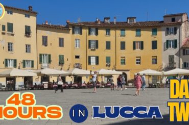 Second Day in Lucca | Climbing Guinigi Tower | Biking the Walls | Dinner in a Wine Cellar