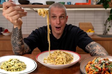 3 Delicious & Easy Pastas in Under 15 Minutes