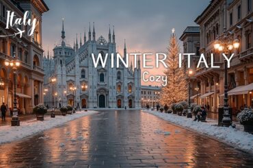 Winter Italian Music for Cozy Evenings | Relax, Wine & Milan Scenery