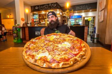 I TRIED THE FAMOUS 'GIGA PIZZA CHALLENGE’ IN THE CZECH REPUBLIC! | BeardMeatsFood