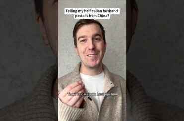 Italian husband finds out pasta might be Chinese #reaction #marriage