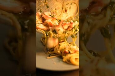 recipe for Octupus oil pasta noodles in the description #shorts #asmr