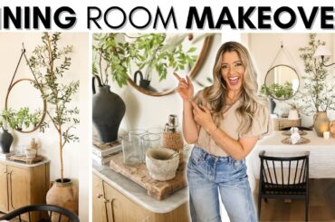 DINING ROOM MAKEOVER! || HOME DECORATING TIPS & IDEAS || RUSTIC MODERN DINING ROOM DECORATING