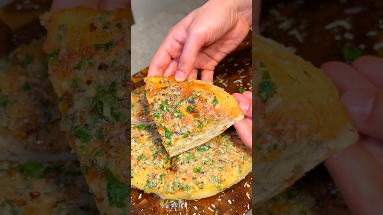 Pan-Fried Garlic Focaccia (No Oven, No Kneading, Insanely Soft) Pan-Fried Garlic Focaccia (No Oven, No Kneading, Insanely Soft)