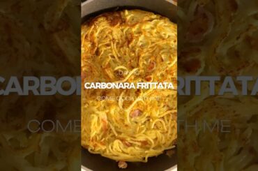 This Carbonara Frittata Is Unreal #shorts #cooking #pastatime