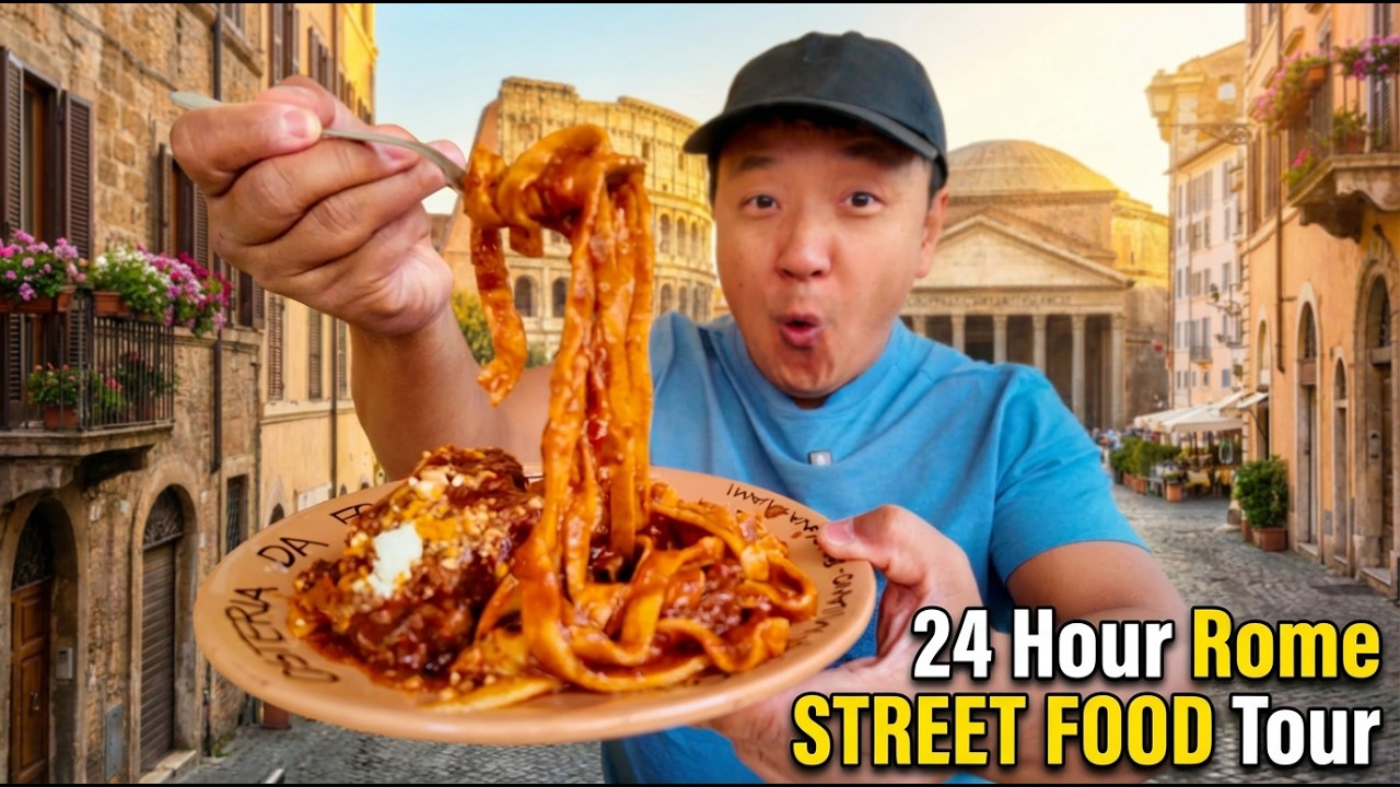 24 Hour ITALIAN STREET FOOD Tour in Rome Italy | BEST EATS & Hidden Local Gems 24 Hour ITALIAN STREET FOOD Tour in Rome Italy | BEST EATS & Hidden Local Gems