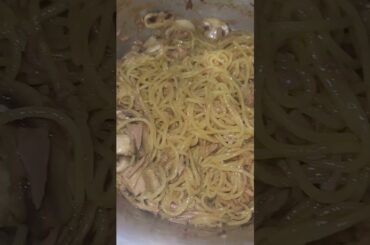 tuna, spaghetti, and mushrooms #shortsfeed #shortvideo #shorts #food