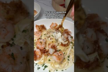Easy shrimp fettuccine it is!