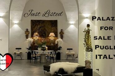 Just listed for sale fully refurbished luxury palazzo in Corigliano d'Otranto in Puglia Italy