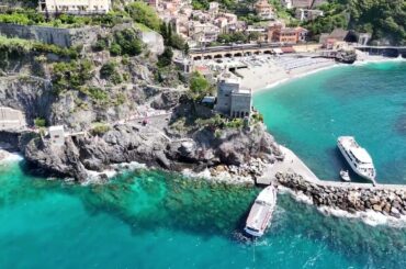 Monterosso al Mare, Cinque Terre Italy Stunning 4K Aerial & Beach Tour