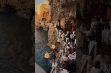Cliff side dining in Italy. Who would you take to the iconic Ristorante Hotel Grotta Palazzese?