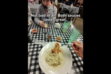 #pov #pasta #italian #food #eating Spotted a local Italian restaurant and decided to give it a shot.