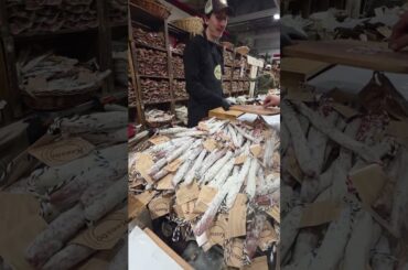 Loads of Salami Sausages from Italy and Spain. Italy Food Festival