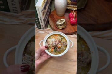 Italian wedding ish soup #soup #dinner #soupseason