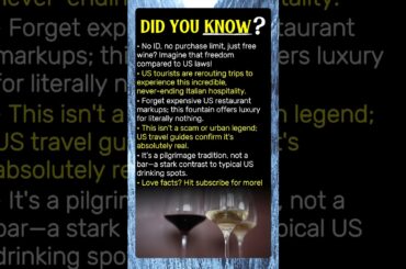 Americans are flocking to Italy's free wine fountain!