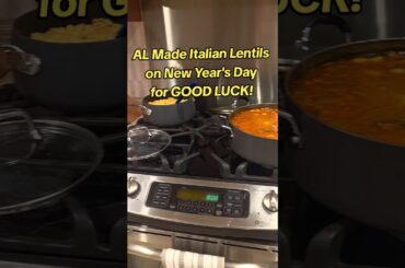 AL Made #italian #lentils for GOOD LUCK on New Year's Day #italiancooking #pasta #soup