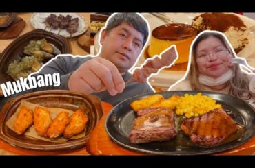 ITALIAN FOOD MUKBANG | SAIZERIYA | BAKED MUSSELS, CHICKEN WINGS, LAMB,  BEEF STEAK, TIRAMISU ATBP