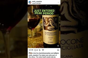 Sommelier's Window's Sustainable Sip of the Day is Soffocone Di Vincigliata Toscana Bibi Graetz 2021