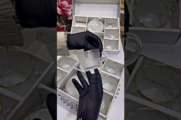 Luxury Crystal Tea Cup Set | Elegant Modern Tableware for European style#frances #germany #italy