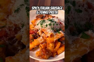 Spicy Italian Sausage & Fennel Pasta Recipe | Easy Fall Inspired Dinner Idea!