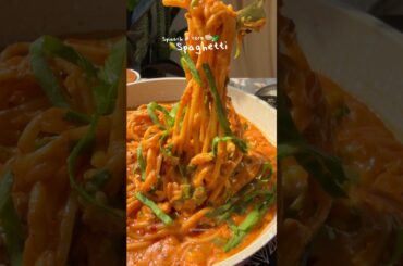 Spinach and Corn Spaghetti #shorts #youtubeshorts #shortsfeed