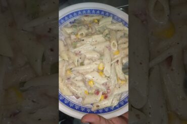 Creamy white Sauce pasta #cheesepasta #whitesaucepasta #pasta #food #recipe #cooking #fastfood #yt