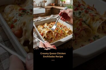 Creamy Queso Chicken Enchiladas