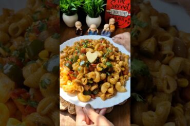 Desi Masala Pasta Recipe #shortsviral #shorts #yt #indianfood #pasta #macroni