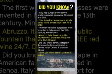 Italy: 5 Mind-Blowing Facts You WON'T Believe!