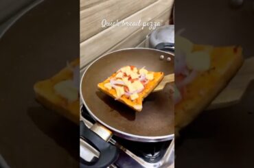 Quick bread pizza recipe [cook for 3-4 minutes on low flame]#breadpizza#viral #pizza#homemade#shorts