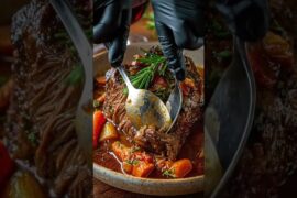 Italian Pot Roast Stracotto #youtubeshorts #food #bonnecuisine #roast #explore #cooking #italy