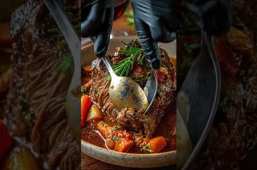 Italian Pot Roast Stracotto #youtubeshorts #food #bonnecuisine #roast #explore #cooking #italy